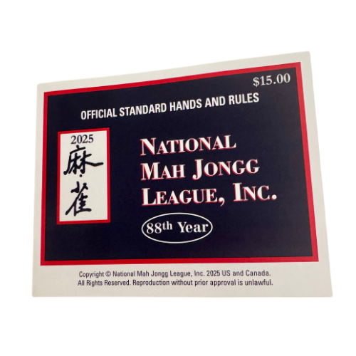 2025 National Mahjong League Card (Large)