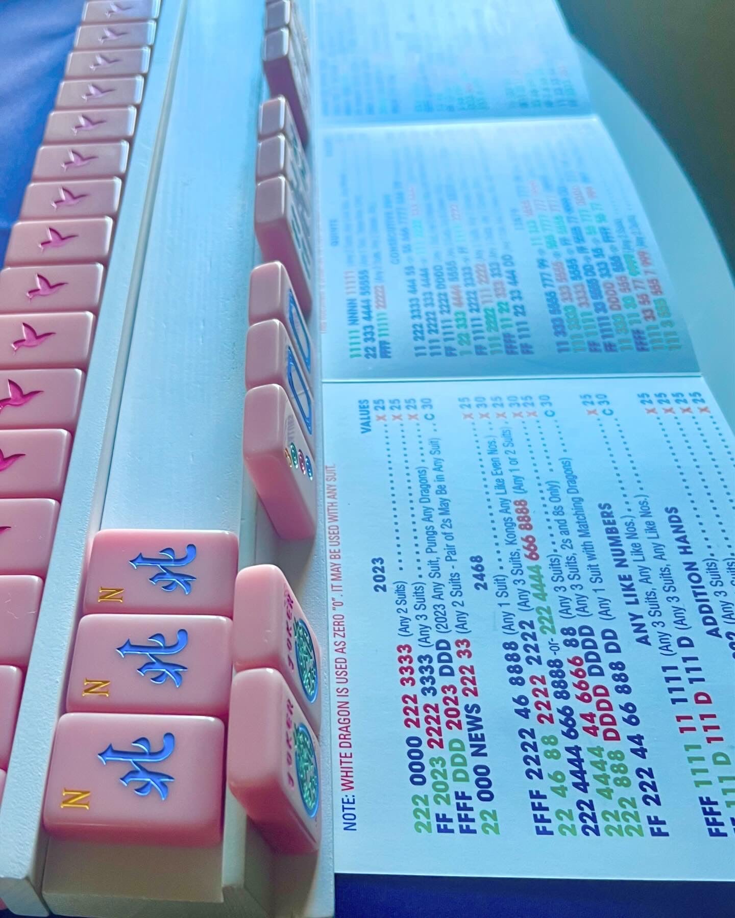 Sparrow Series American Mahjong Tile Set in Sunrise Pink