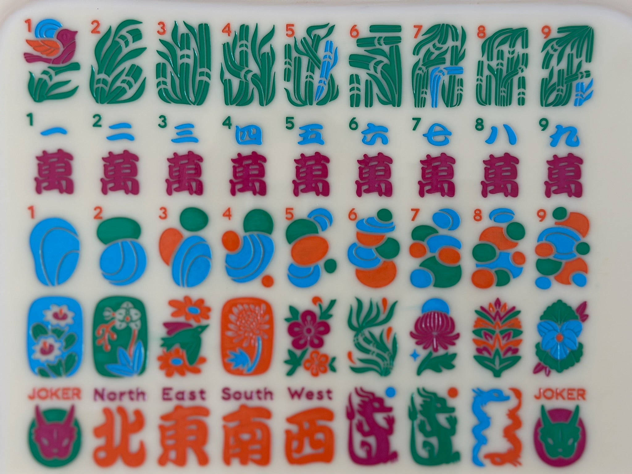 New Classic American Mahjong Tiles by Mod Mahj in Mod Ivory