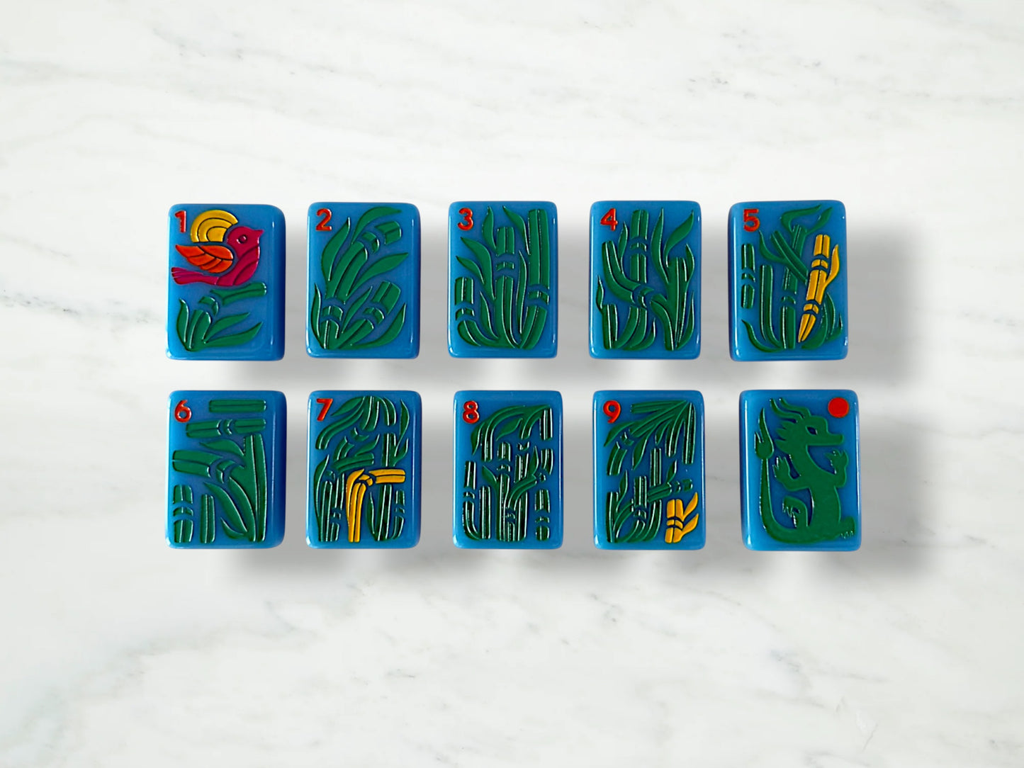 New Classic American Mahjong Tiles by Mod Mahj in Poolside Blue