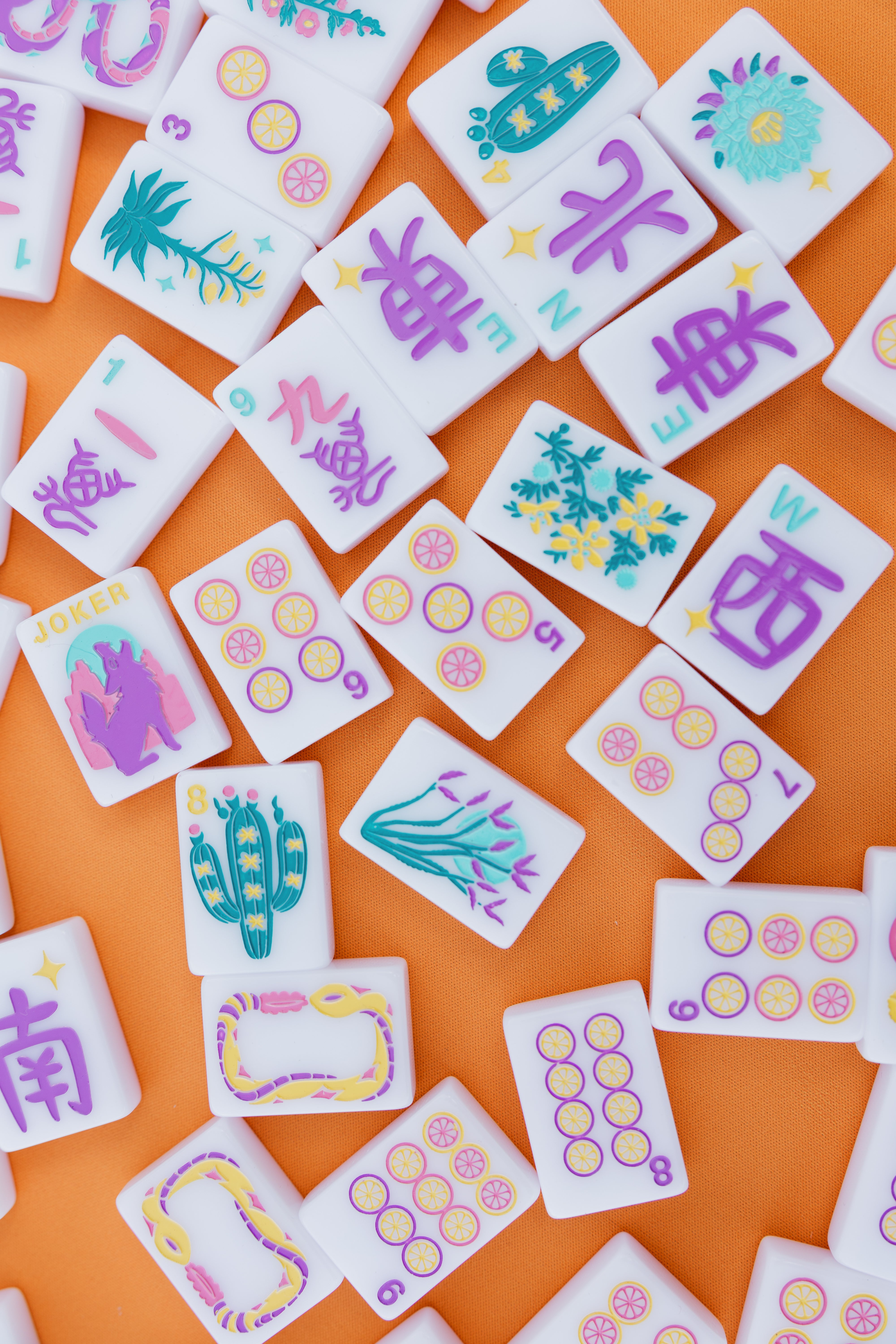 Mod Mahj Mini Mat in Tangerine