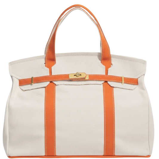 Sunset Orange Boatkin Mahj Tote Bag