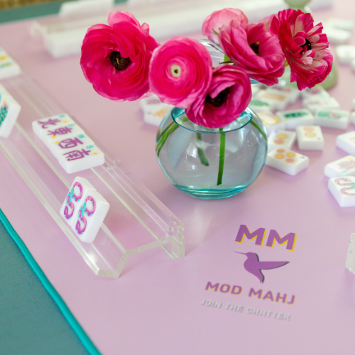 Classic Lavender Mod Mahj Game Table Mat