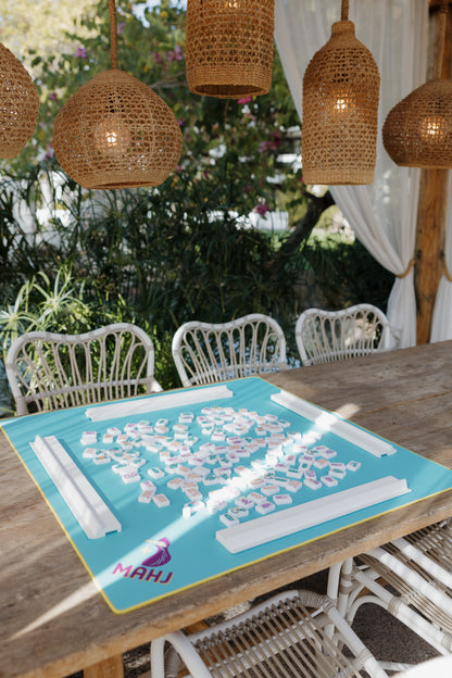 Desert Bloom Series Game Table Mat in Turquoise