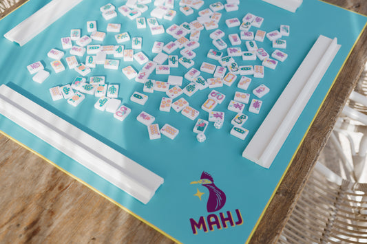 Desert Bloom Series Game Table Mat in Turquoise