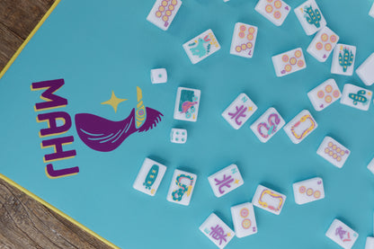 Desert Bloom Series Game Table Mat in Turquoise