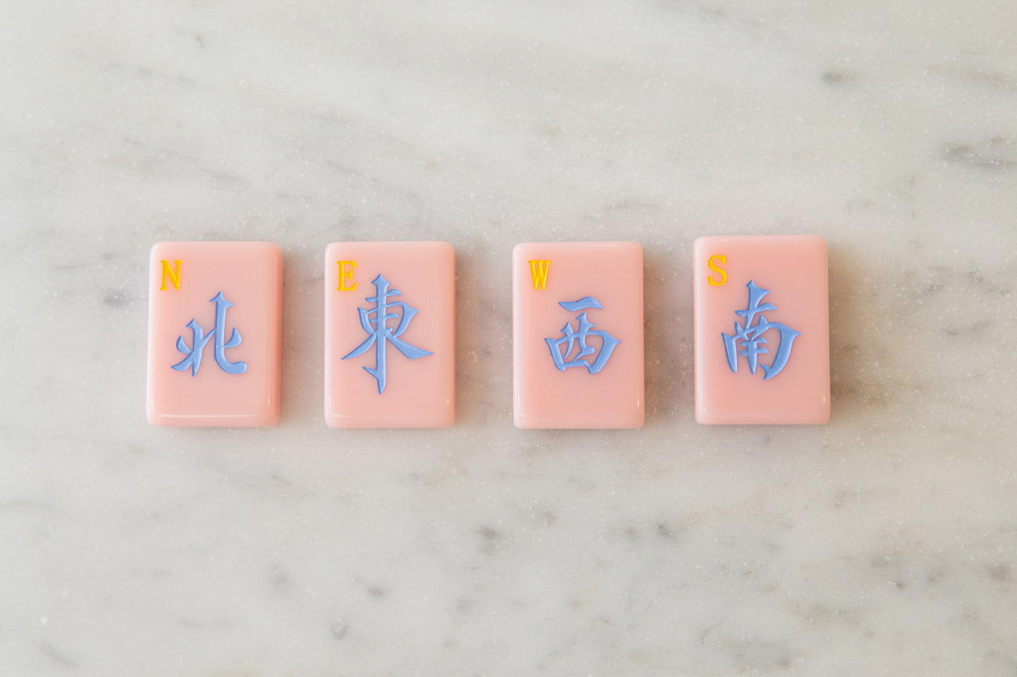 Sparrow Series American Mahjong Tile Set in Sunrise Pink