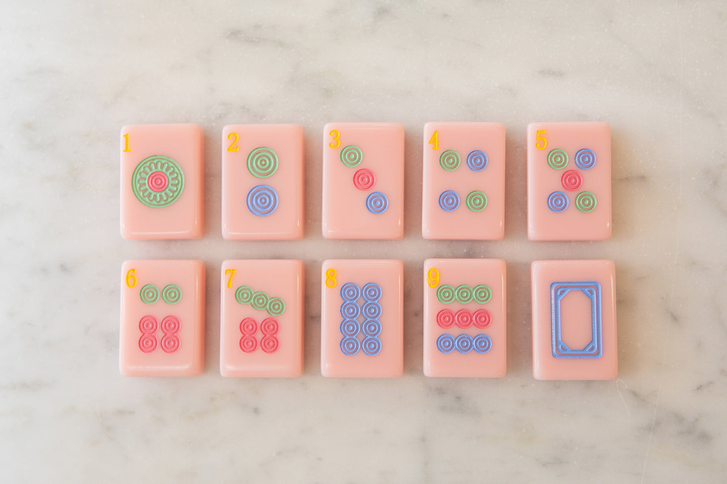 Sparrow Series American Mahjong Tile Set in Sunrise Pink