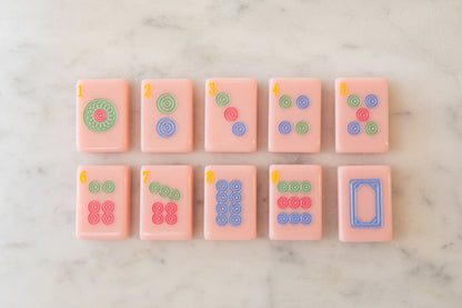 Sparrow Series American Mahjong Tile Set in Sunrise Pink