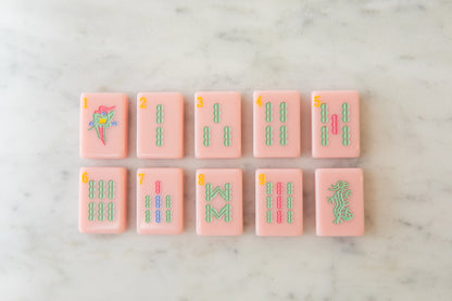 Sparrow Series American Mahjong Tile Set in Sunrise Pink