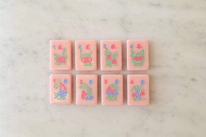 Sparrow Series American Mahjong Tile Set in Sunrise Pink