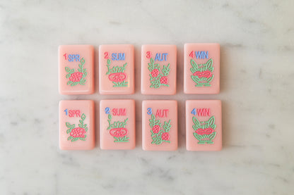 Sparrow Series American Mahjong Tile Set in Sunrise Pink