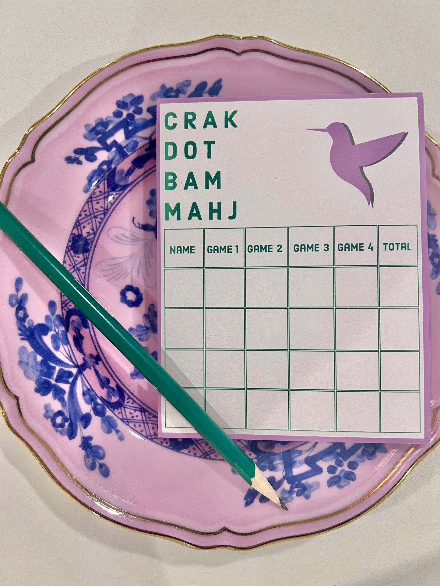 Mod Mahj Score Pad