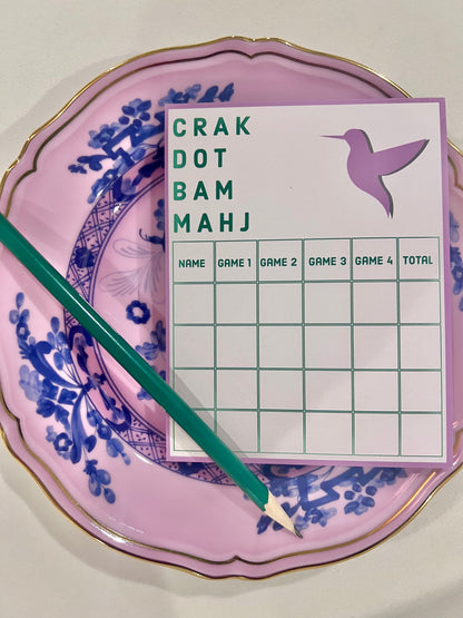 Mod Mahj Score Pad