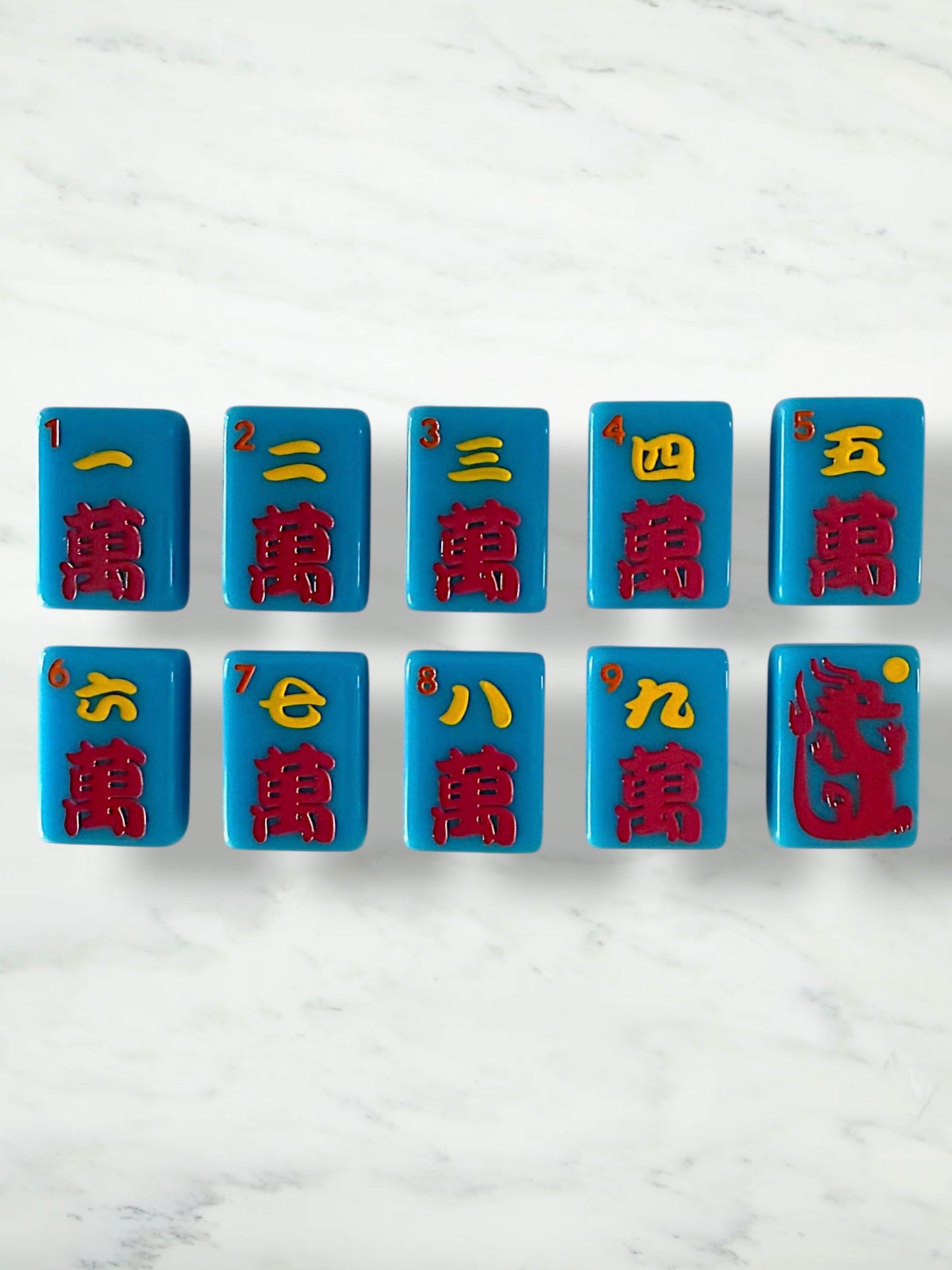 New Classic American Mahjong Tiles by Mod Mahj in Poolside Blue