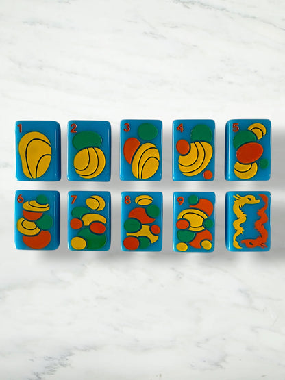 New Classic American Mahjong Tiles by Mod Mahj in Poolside Blue