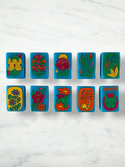 New Classic American Mahjong Tiles by Mod Mahj in Poolside Blue